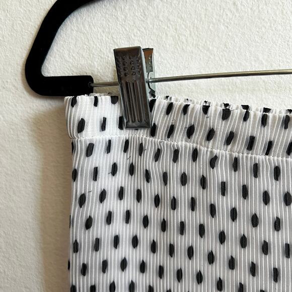 Drama White Polka‎ Dot Pleated Skirt Vintage 90s Preppy Retro Coquette XL - Picture 3 of 8